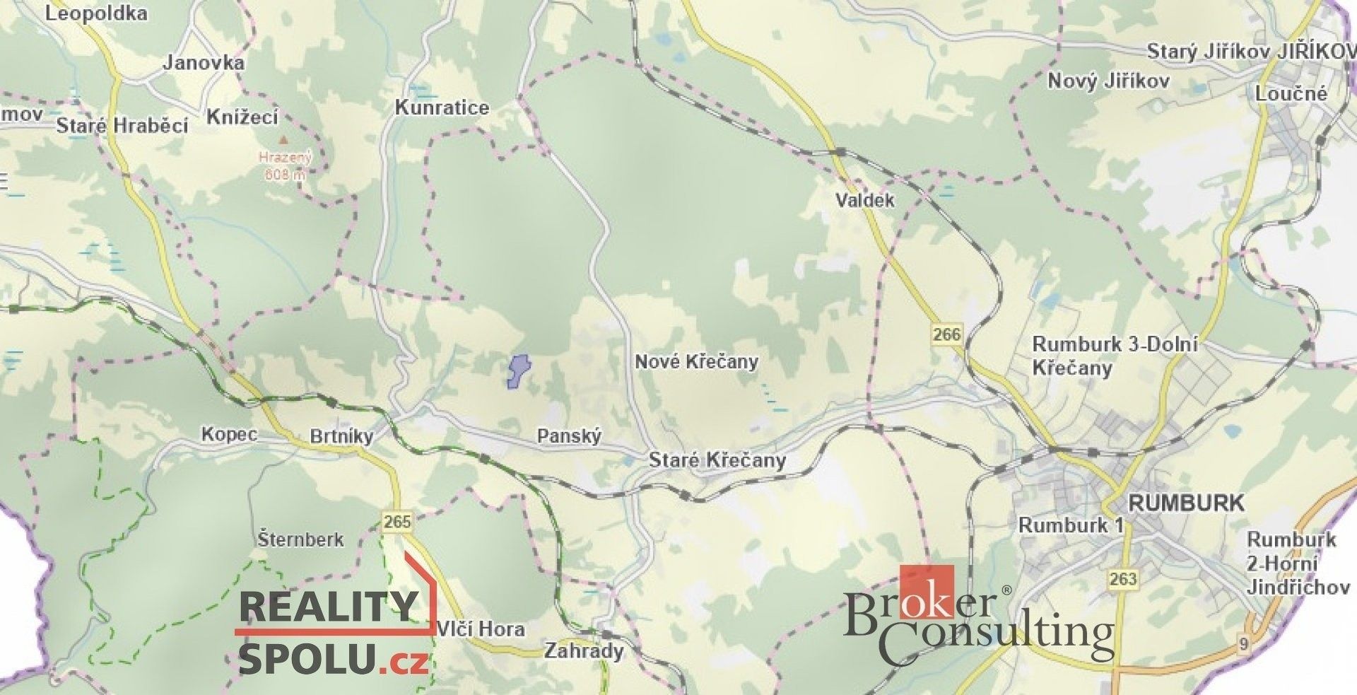 Louky, Panský, Staré Křečany, 42 913 m²