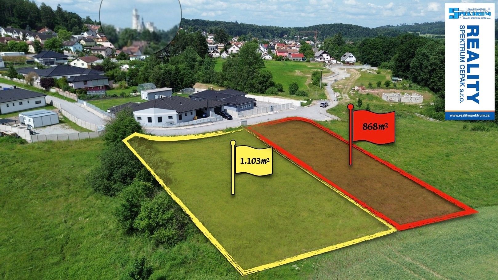 Pozemky pro bydlení, Sukova, Hluboká nad Vltavou, 1 103 m²