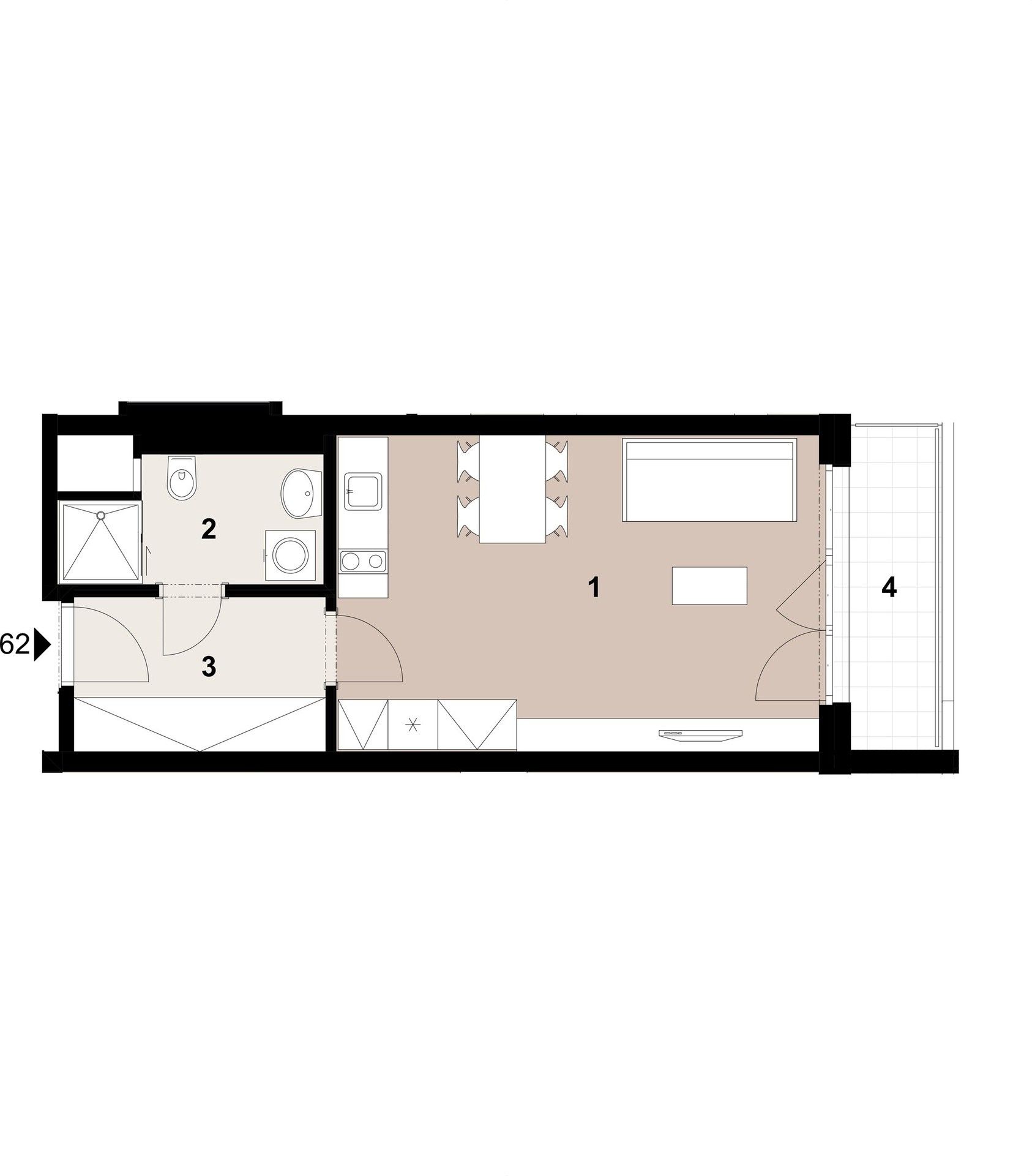 Prodej byt 1+kk - Střížkov, Praha, 32 m²