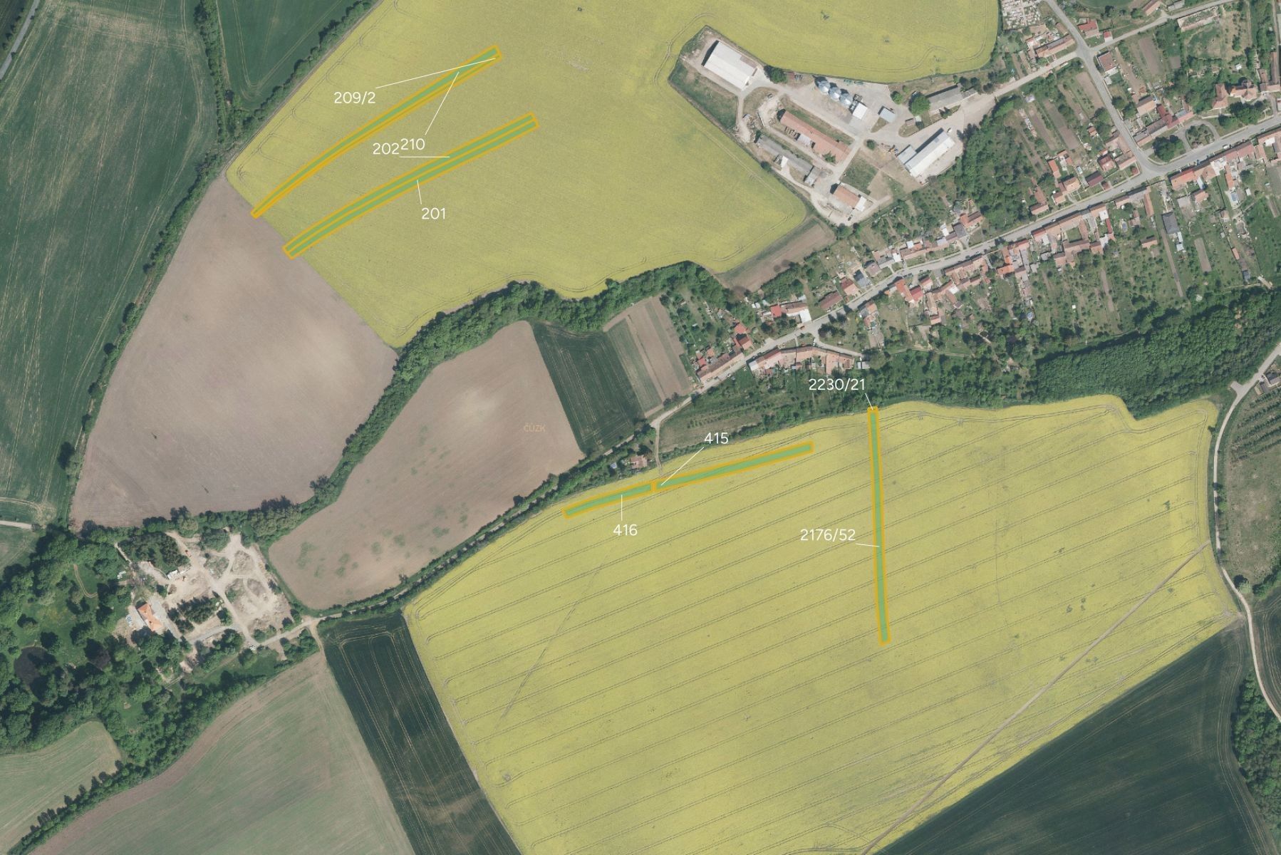 Zemědělské pozemky, Chvalkovice, 20 648 m²