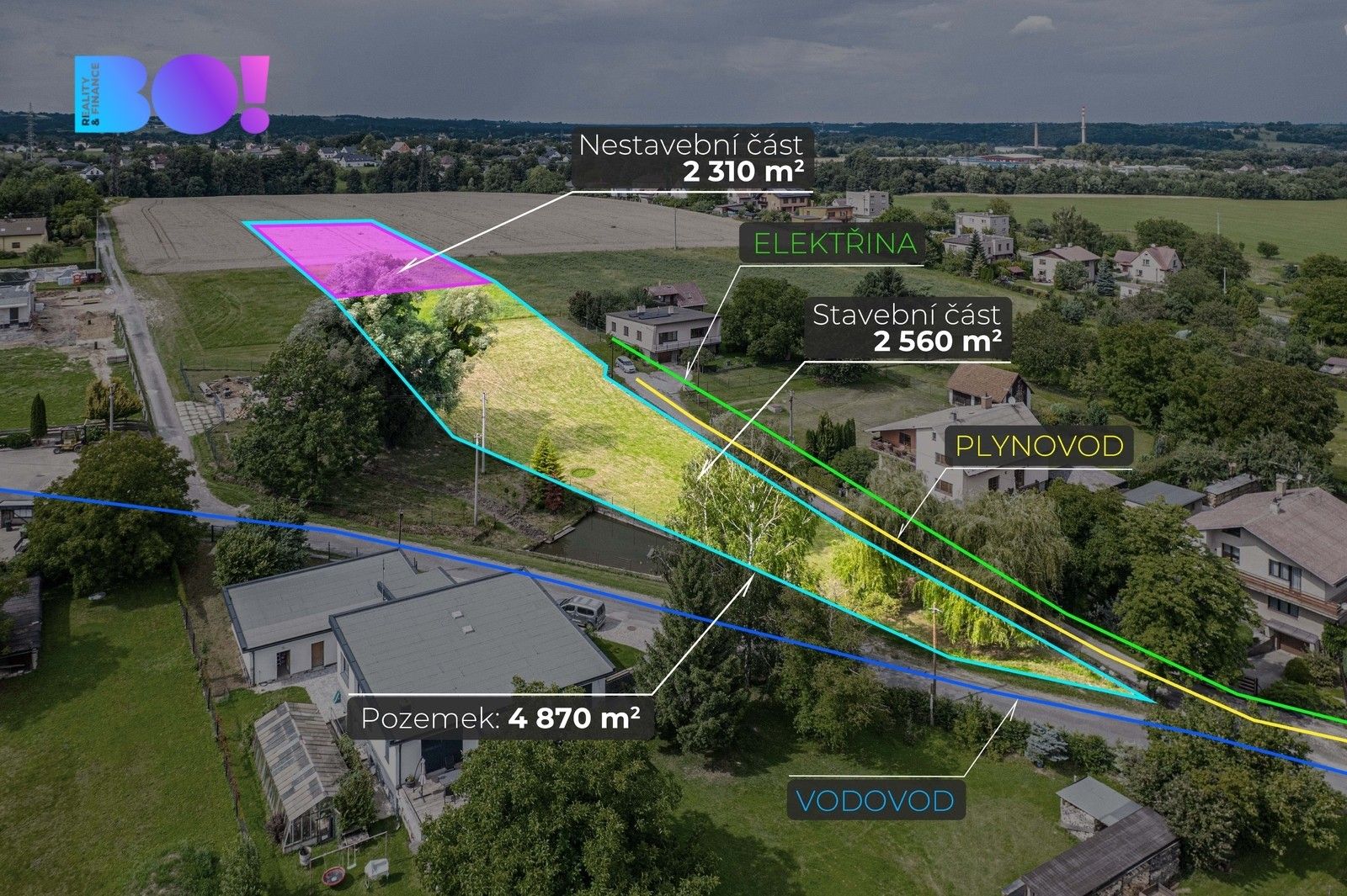 Pozemky pro bydlení, Třinec, 2 560 m²