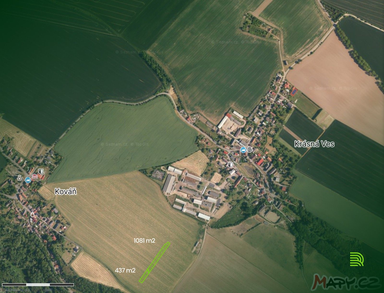 Prodej zemědělský pozemek - Krásná Ves, 1 518 m²