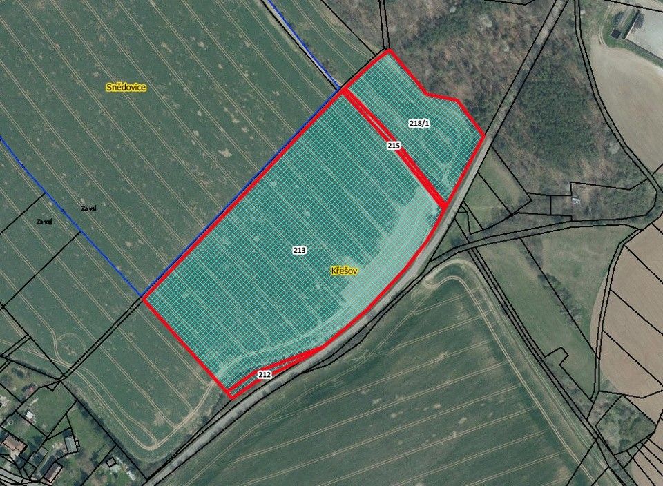 Zemědělské pozemky, Křešov, Snědovice, 44 321 m²