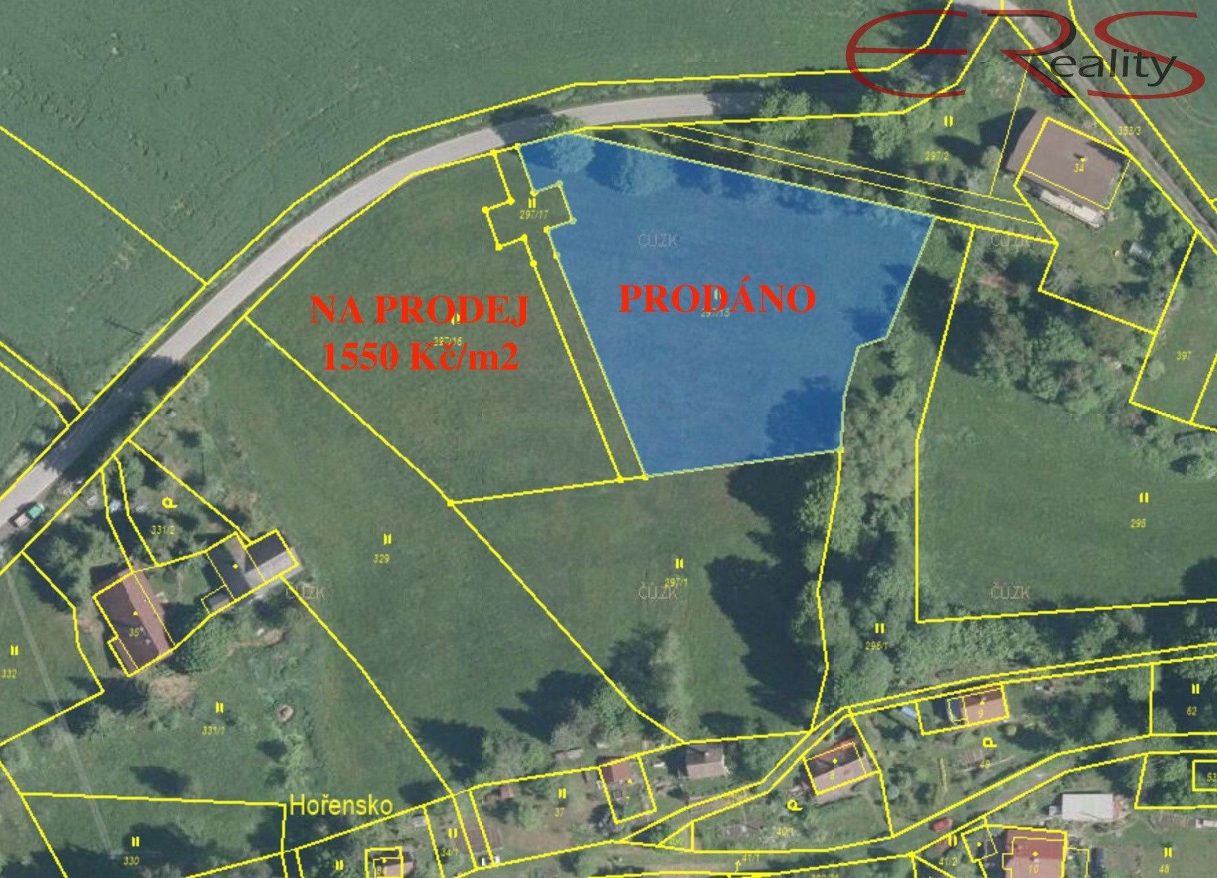 Pozemky pro bydlení, Hořensko, Slaná, 2 968 m²