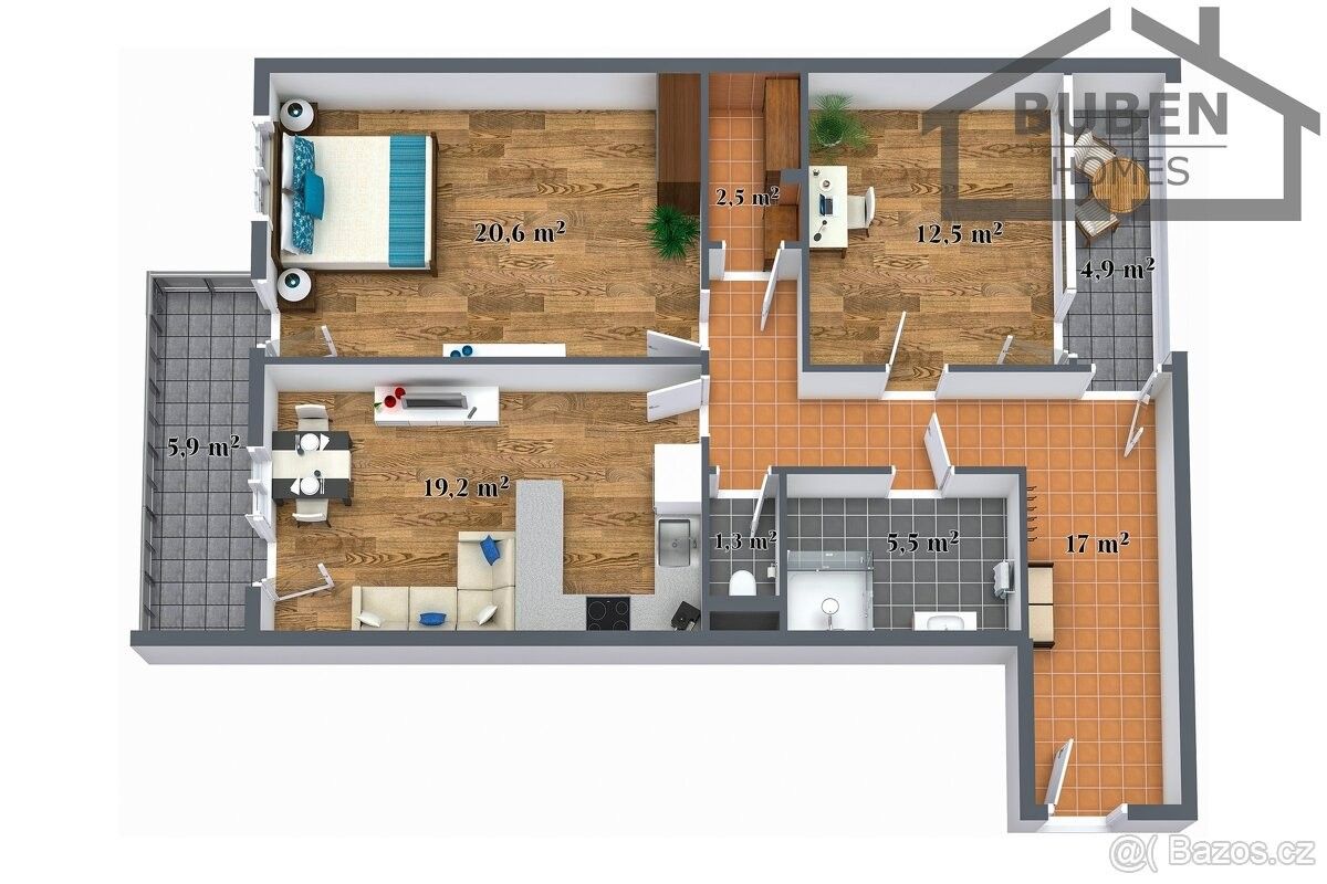 Prodej byt 3+kk - Plzeň, 301 00, 92 m²