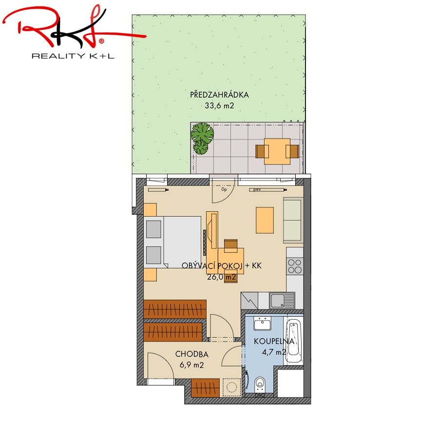 Prodej byt 1+kk - Praha, 152 00, 39 m²