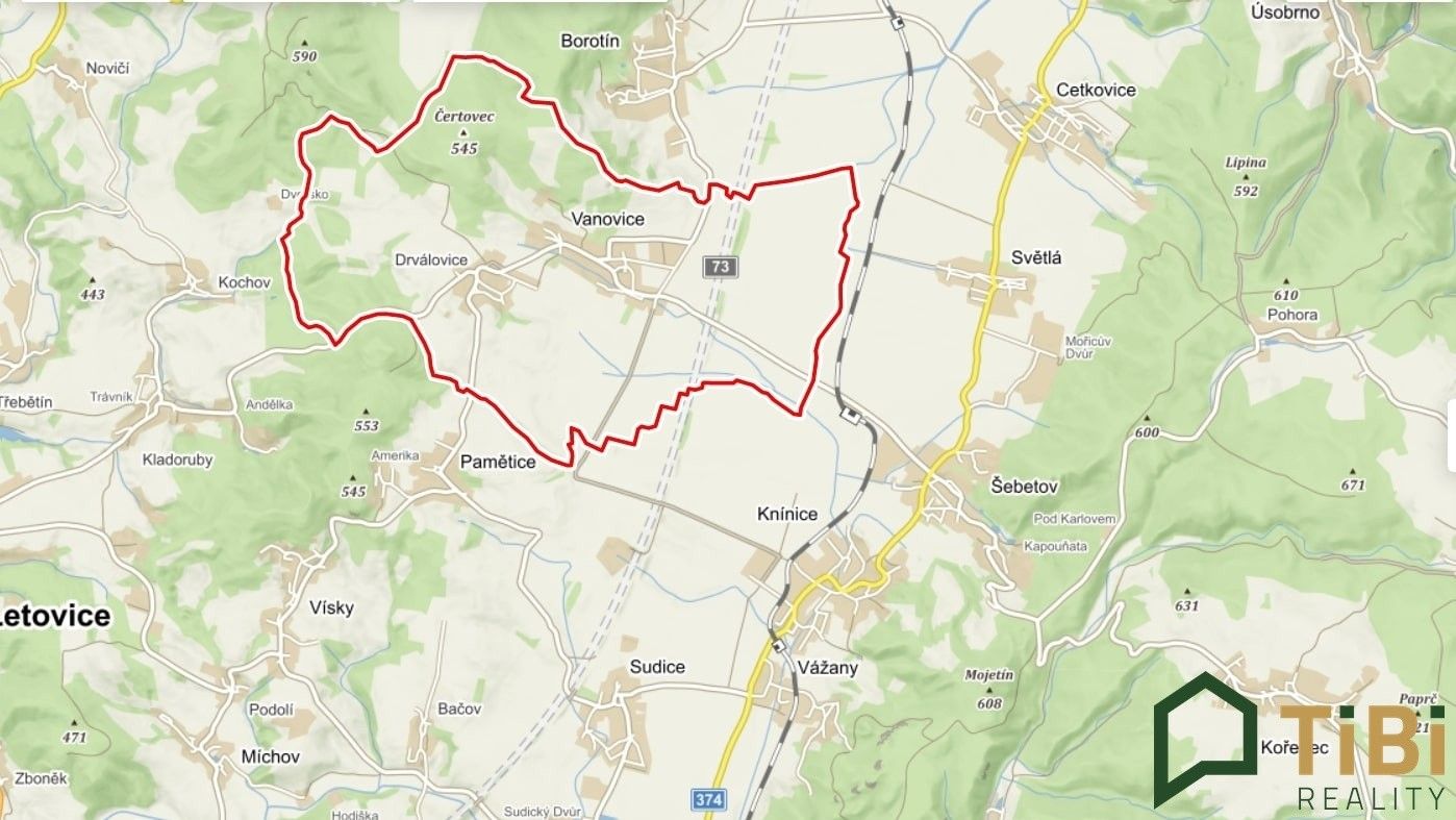 Prodej pozemek - Vanovice, 5 319 m²