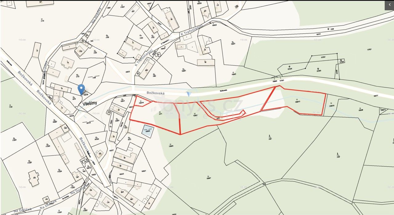 Prodej louka - Všešímy, Kunice, 8 131 m²