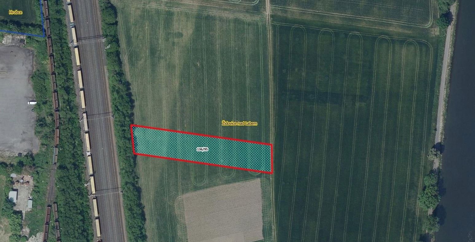 Zemědělské pozemky, Židovice, 2 455 m²