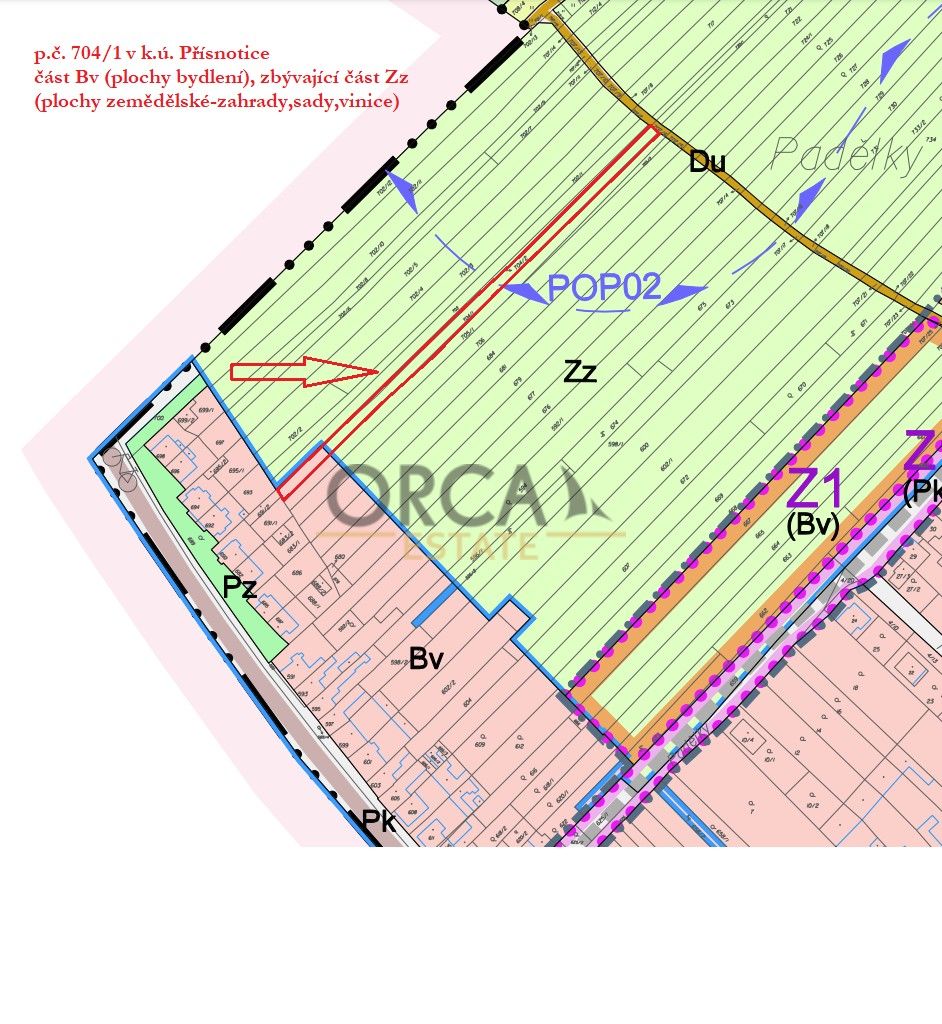 Prodej zahrada - Žabčice, 664 63, 1 058 m²