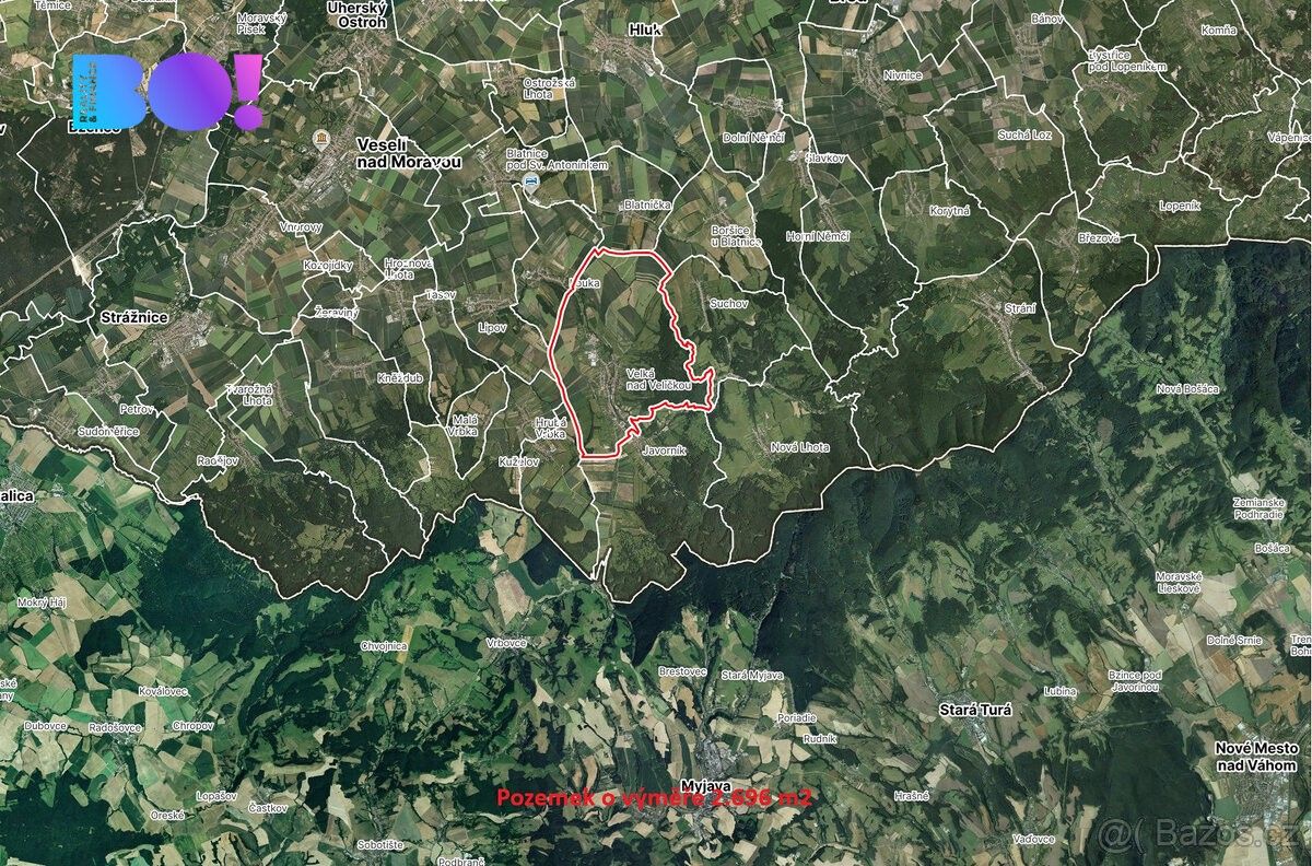Zemědělské pozemky, Velká nad Veličkou, 696 74, 2 696 m²