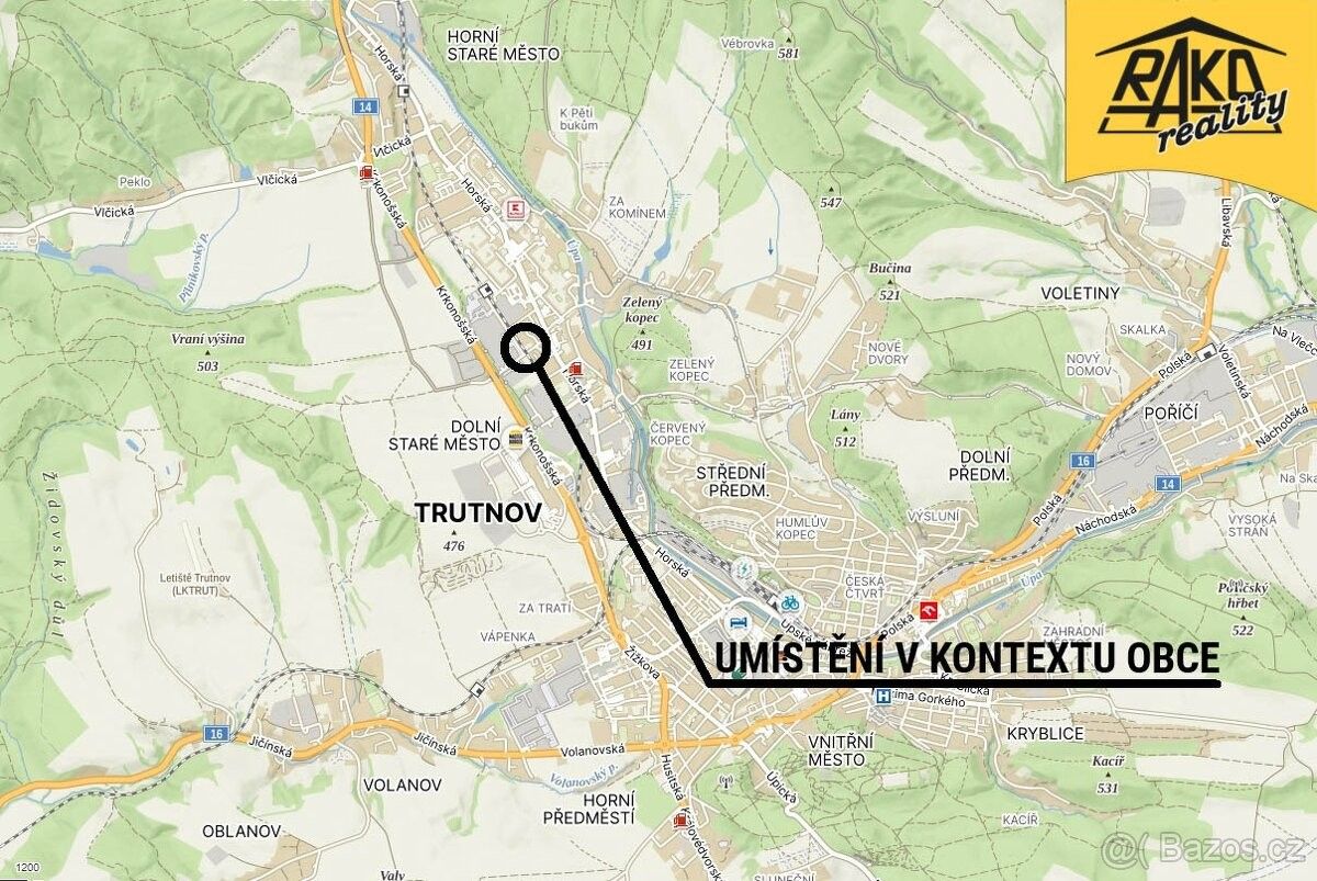 Prodej pozemek pro bydlení - Trutnov, 541 01, 1 424 m²