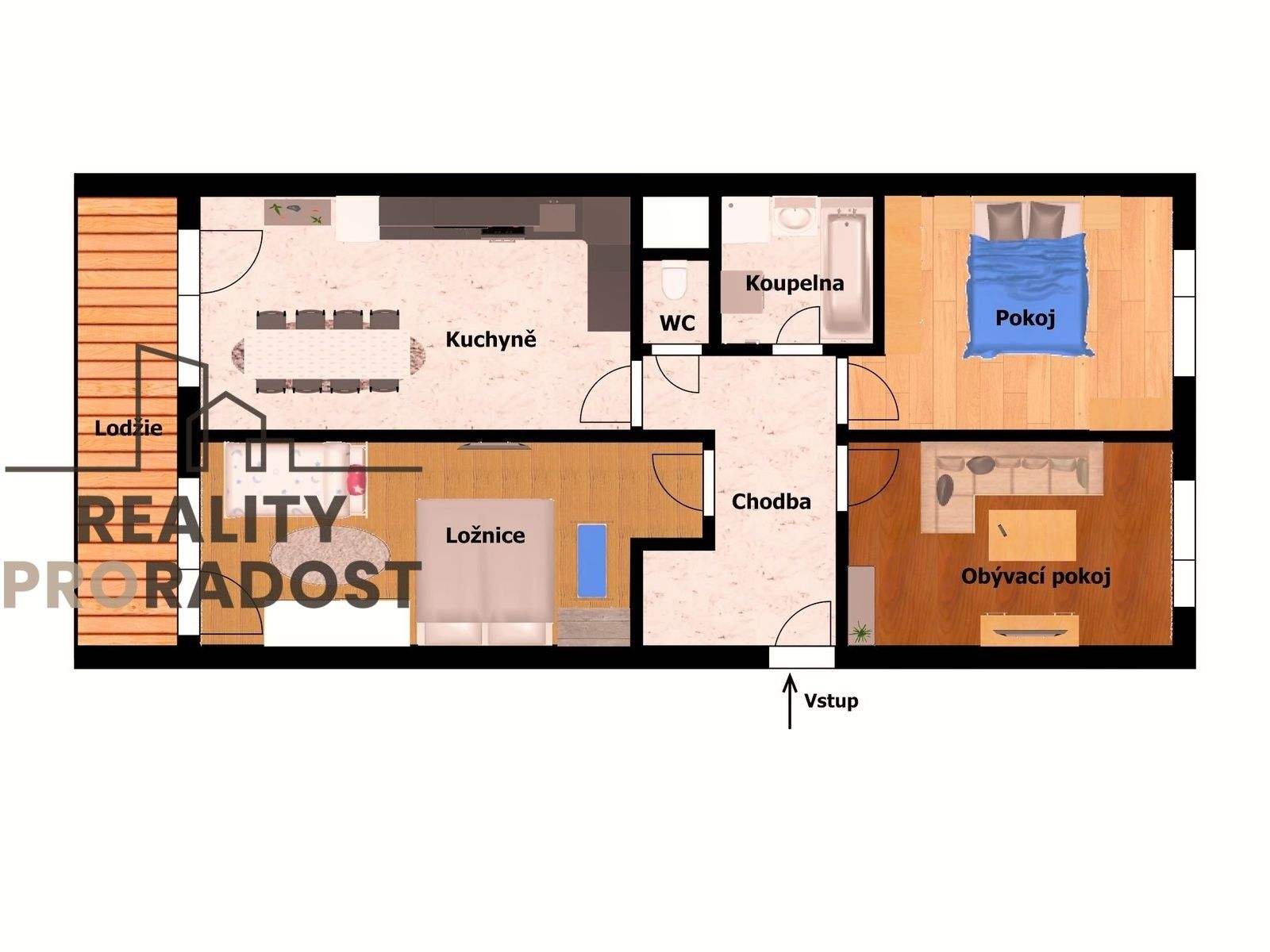 3+1, Manželů Dostálových, Praha, 80 m²