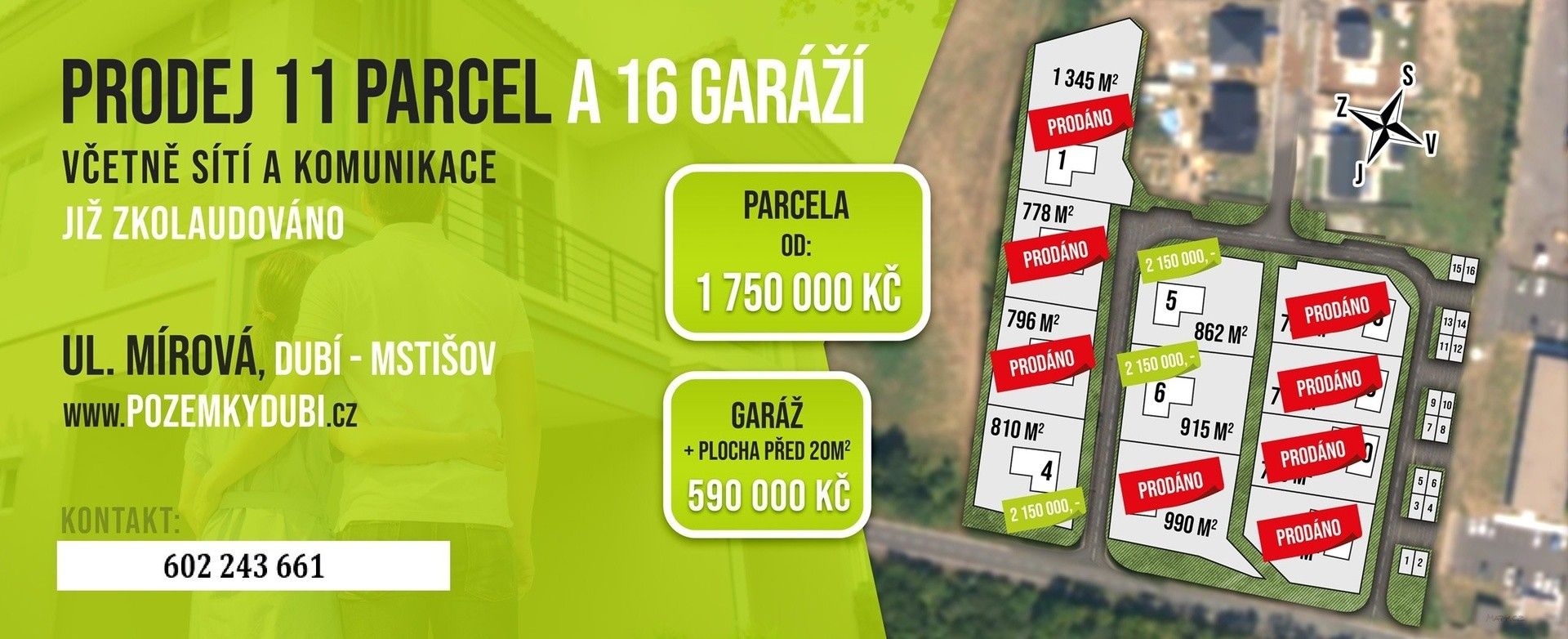 Pozemky pro bydlení, Mírová, Dubí, 715 m²