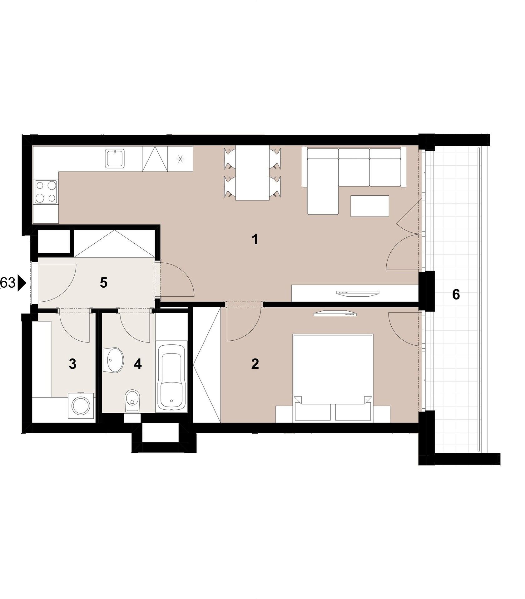Prodej byt 2+kk - Střížkov, Praha, 56 m²