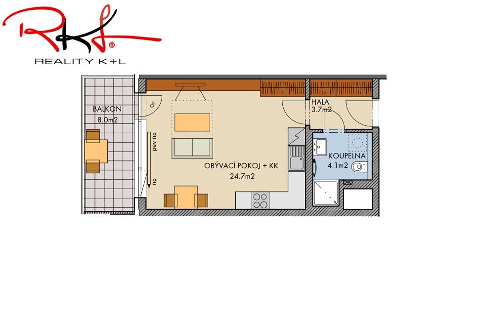 Pronájem byt 1+kk - Praha 10, 111 01, 34 m²