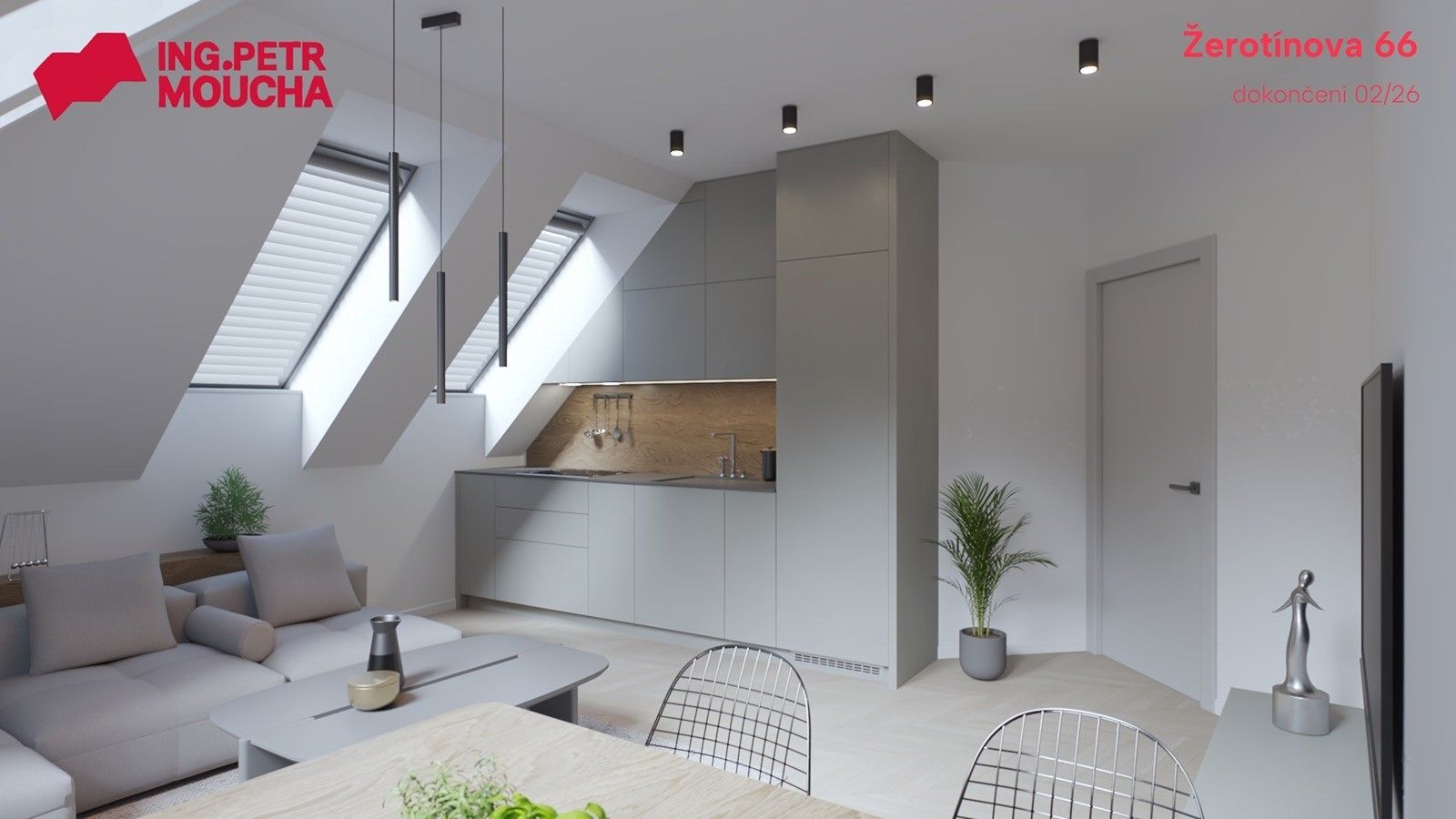 Prodej byt 2+kk - Žerotínova, Praha, 51 m²