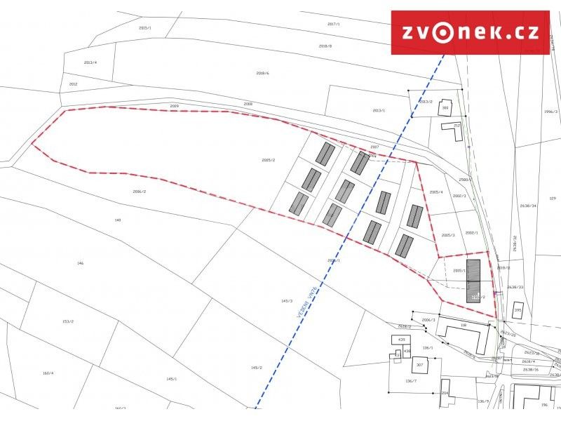 Pozemky pro bydlení, Ludkovice, 18 988 m²
