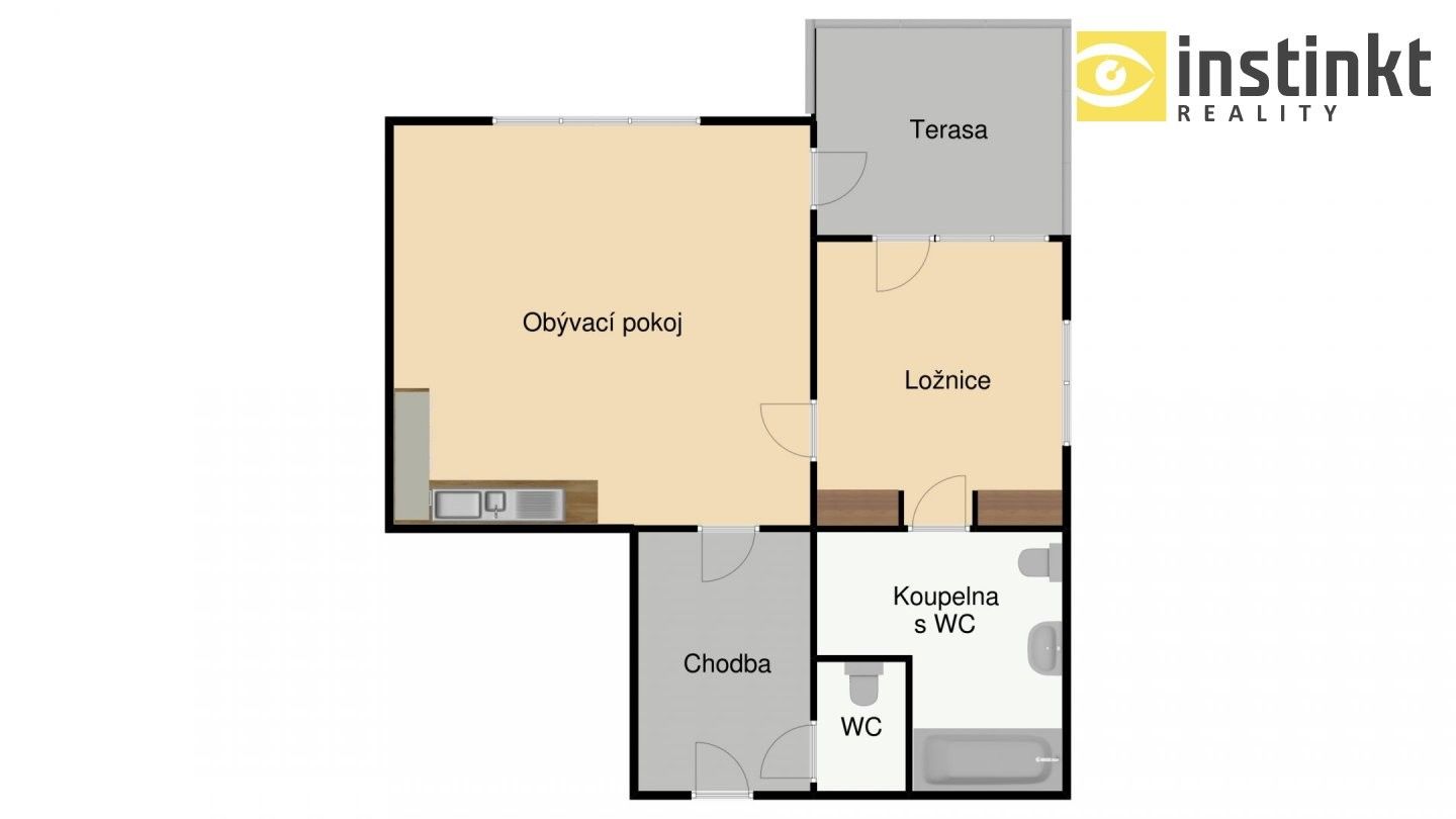 Pronájem byt 2+kk - Generála Šišky, Praha, 66 m²
