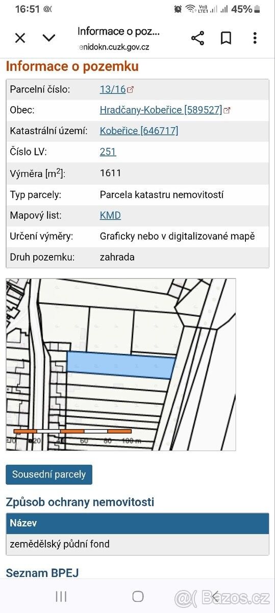 Prodej zahrada - Brodek u Prostějova, 798 07, 1 611 m²
