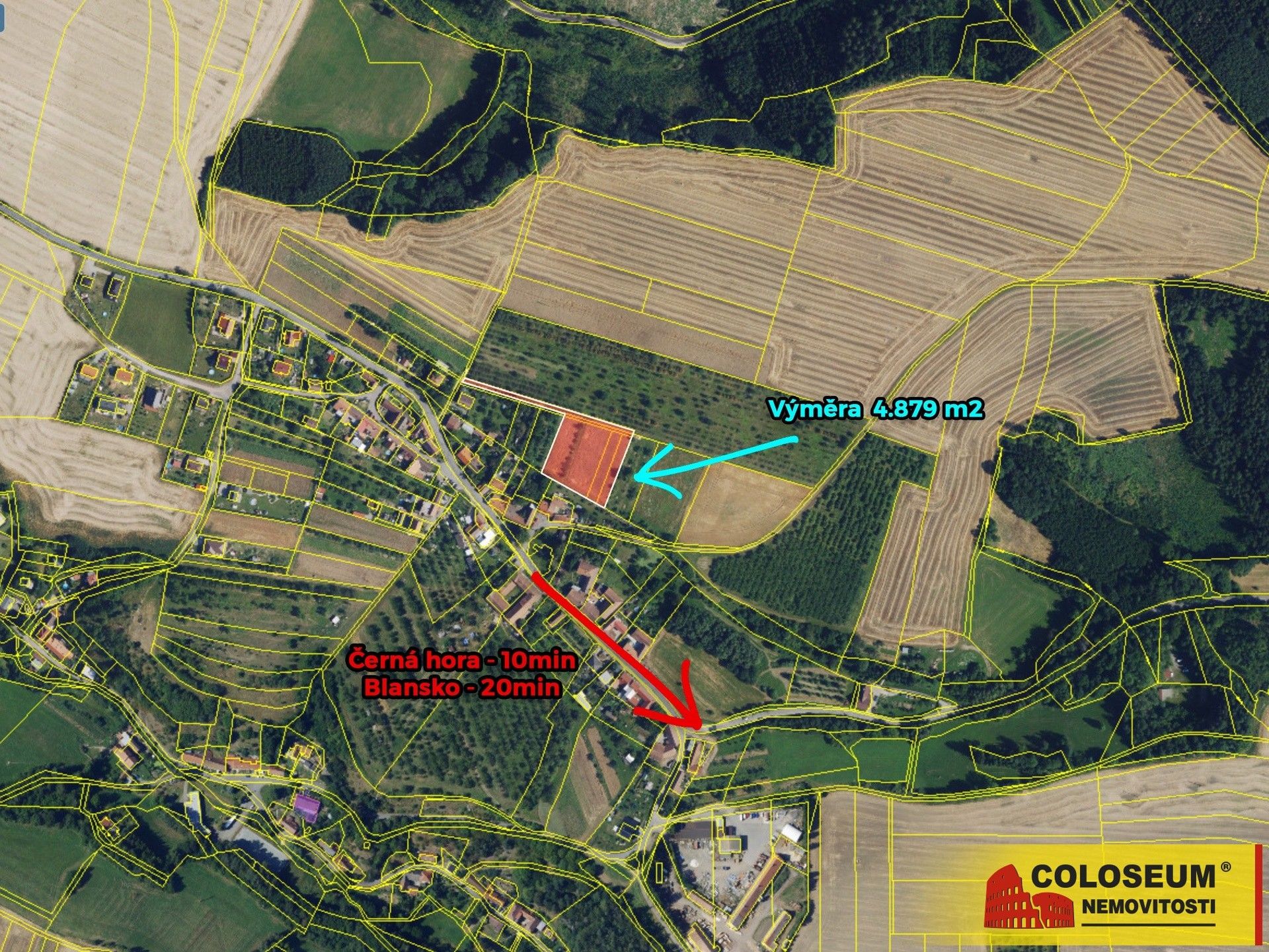 Zemědělské pozemky, Štěchov, 4 979 m²