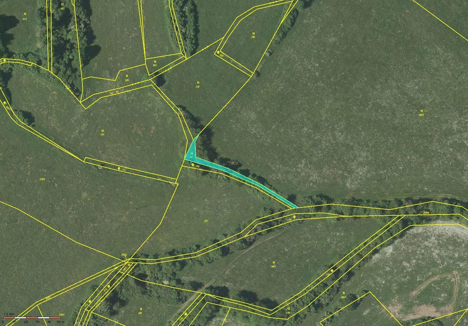 Prodej louka - Újezdec, Mochtín, 2 981 m²