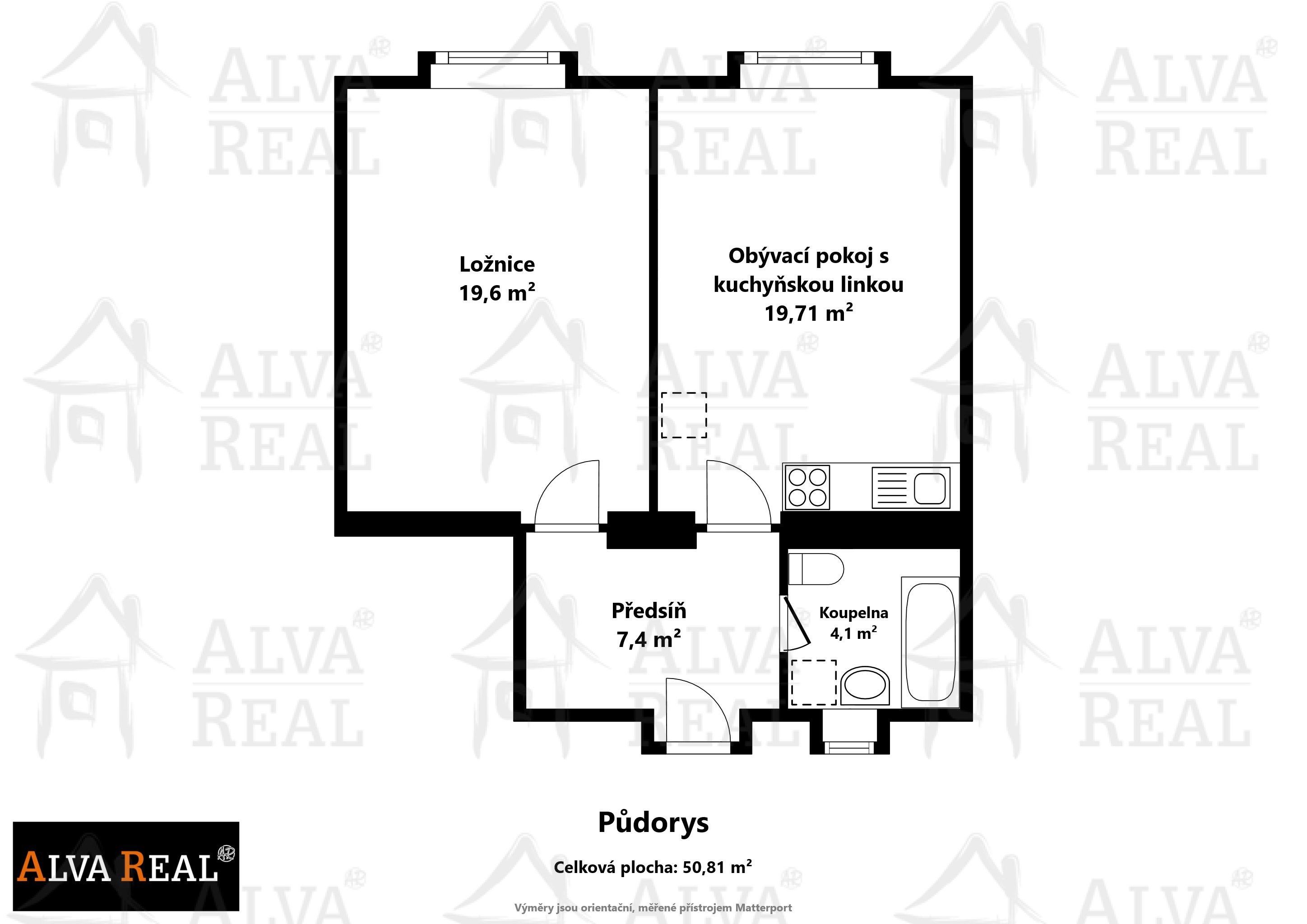 2+kk, Rybářská, Brno, 51 m²