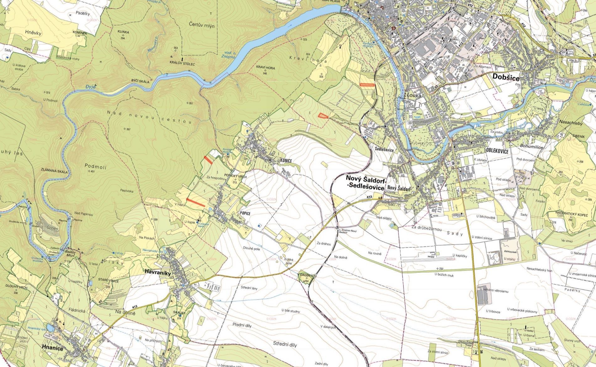 Zemědělské pozemky, Sedlešovice, Nový Šaldorf-Sedlešovice, 23 720 m²