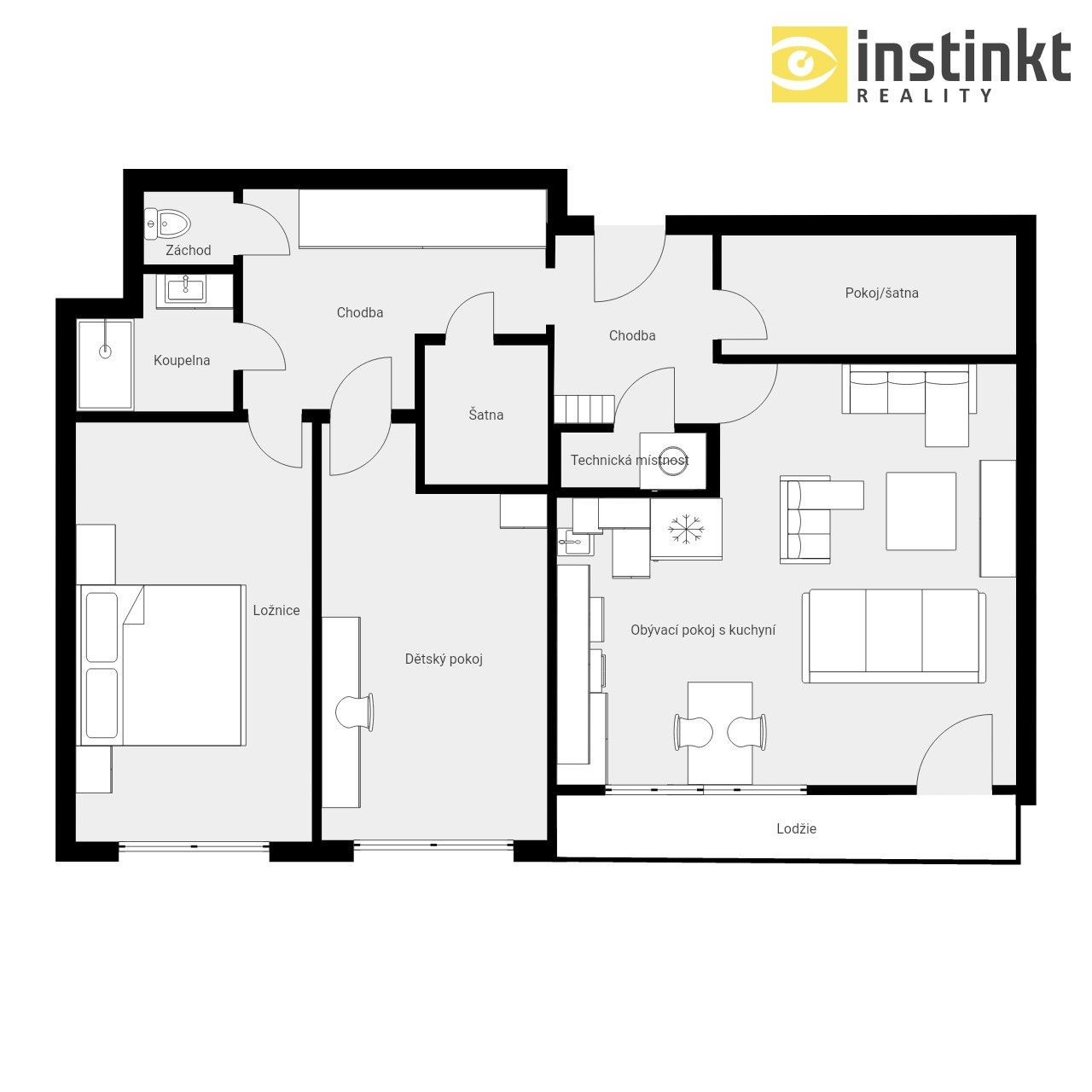 Pronájem byt 3+kk - Michnova, Praha, 85 m²