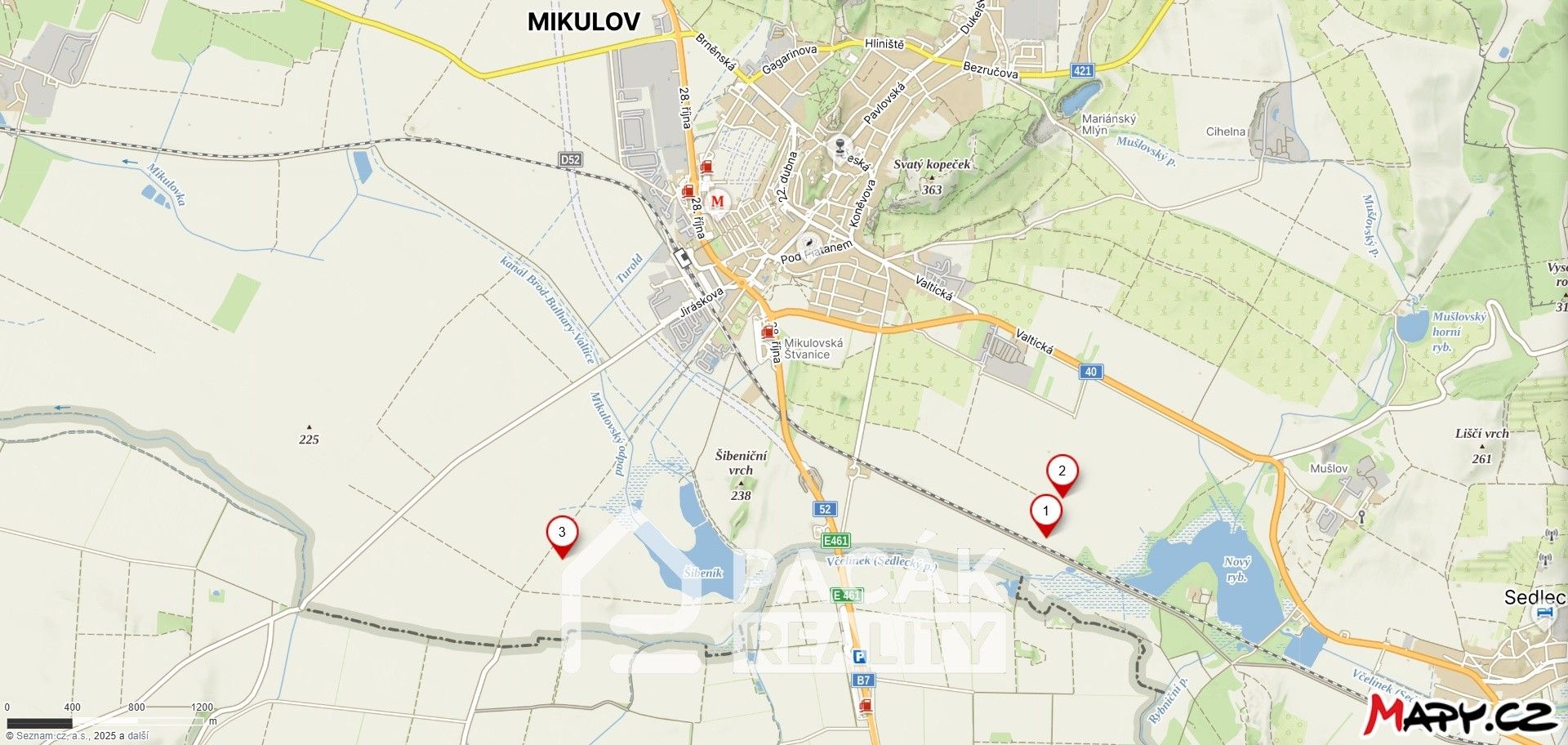 Zemědělské pozemky, Mikulov, 98 974 m²