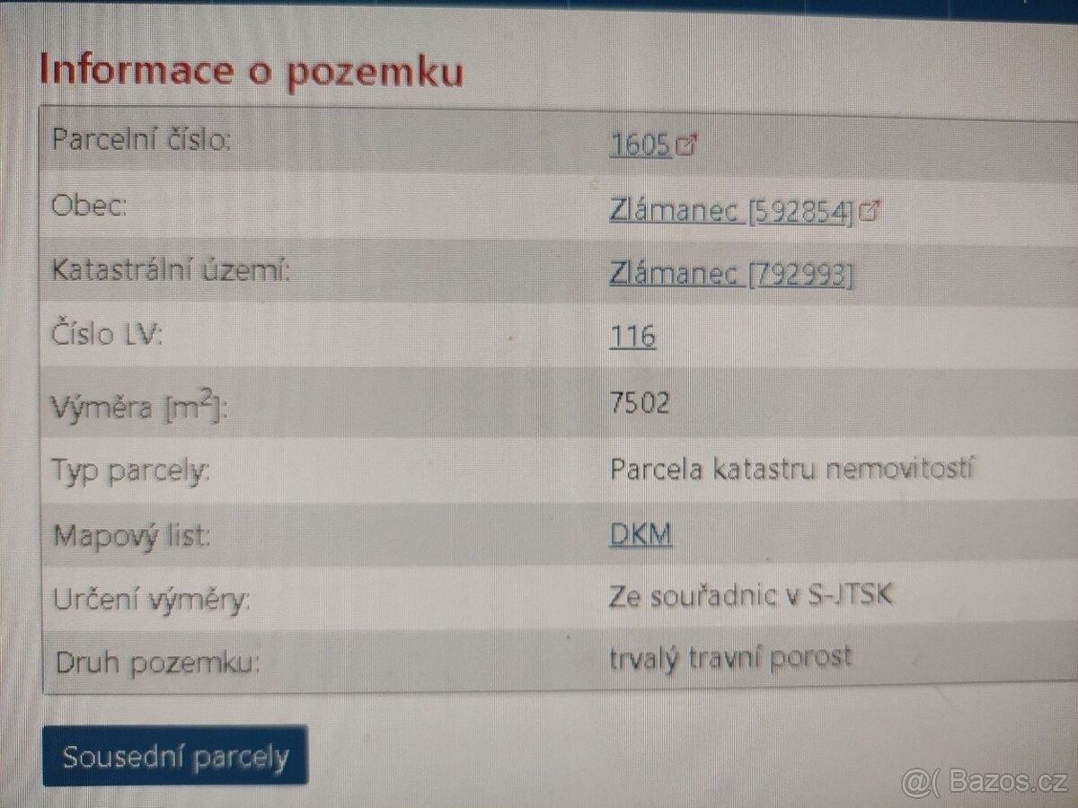 Prodej pozemek - Bílovice u Uherského Hradiště, 687 12, 7 502 m²