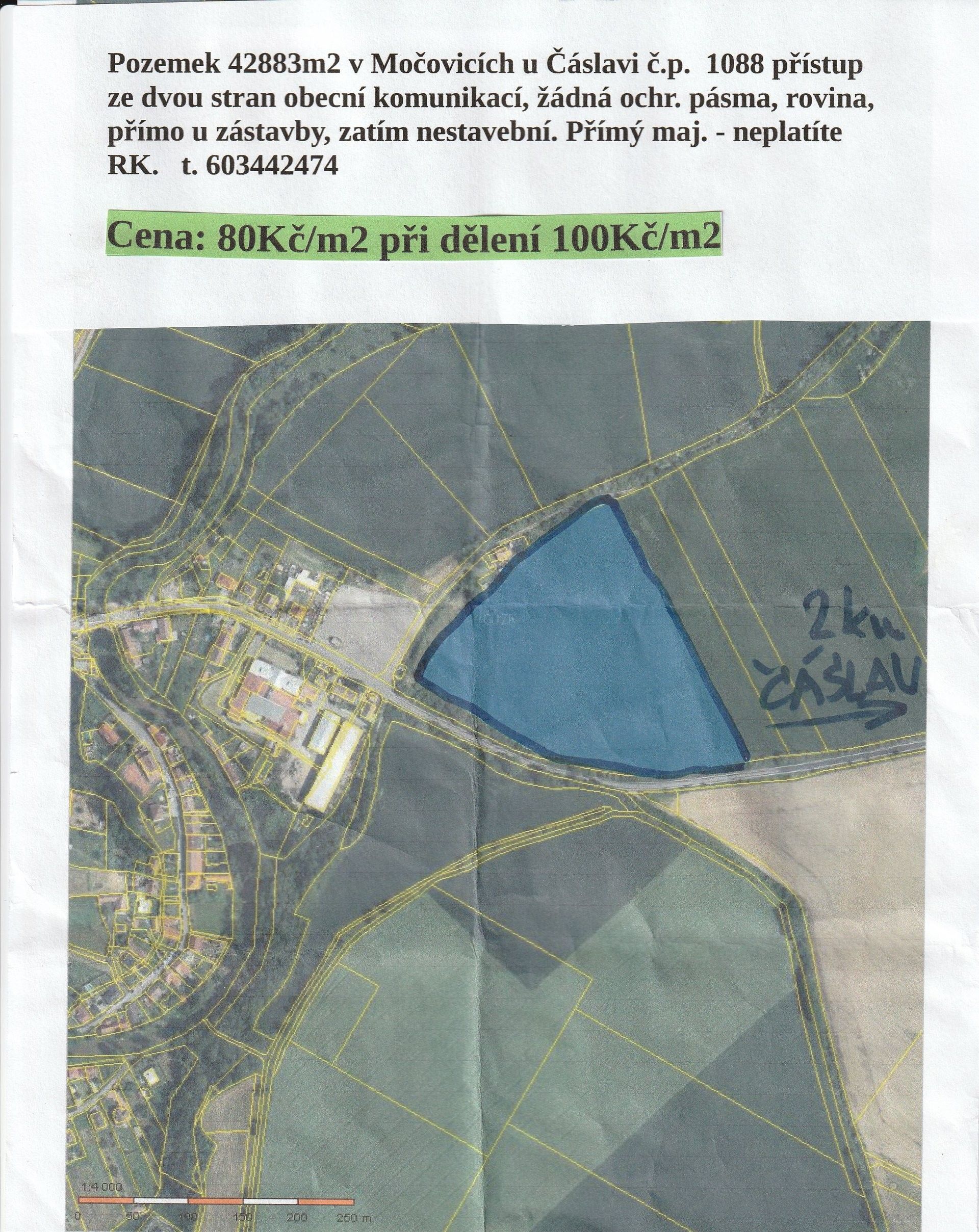 Zemědělské pozemky, Močovice, 43 883 m²