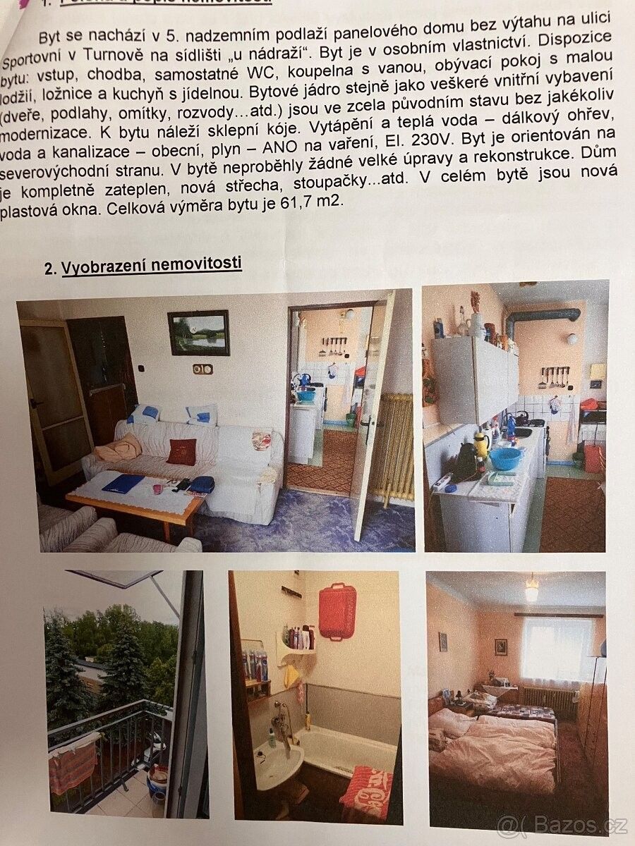 Prodej byt 2+1 - Turnov, 511 01, 61 m²