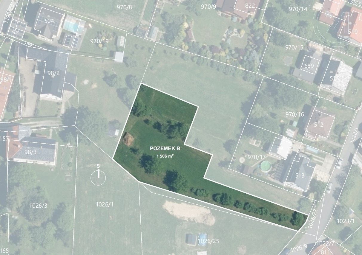 Pozemky pro bydlení, Mořkov, 1 506 m²