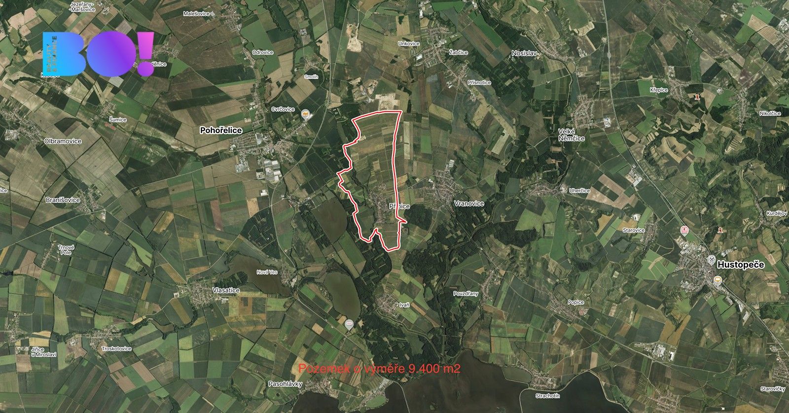 Zemědělské pozemky, Přibice, 9 400 m²