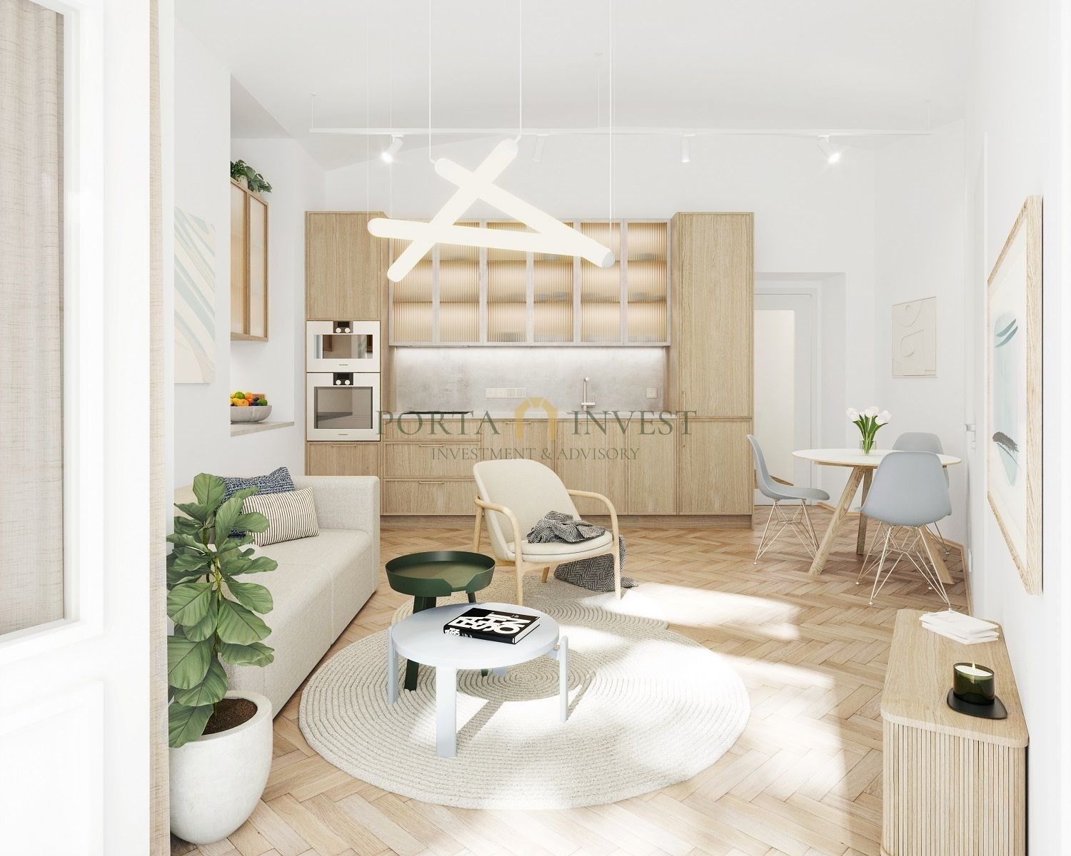 2+kk, Pod Karlovem, Praha, 56 m²