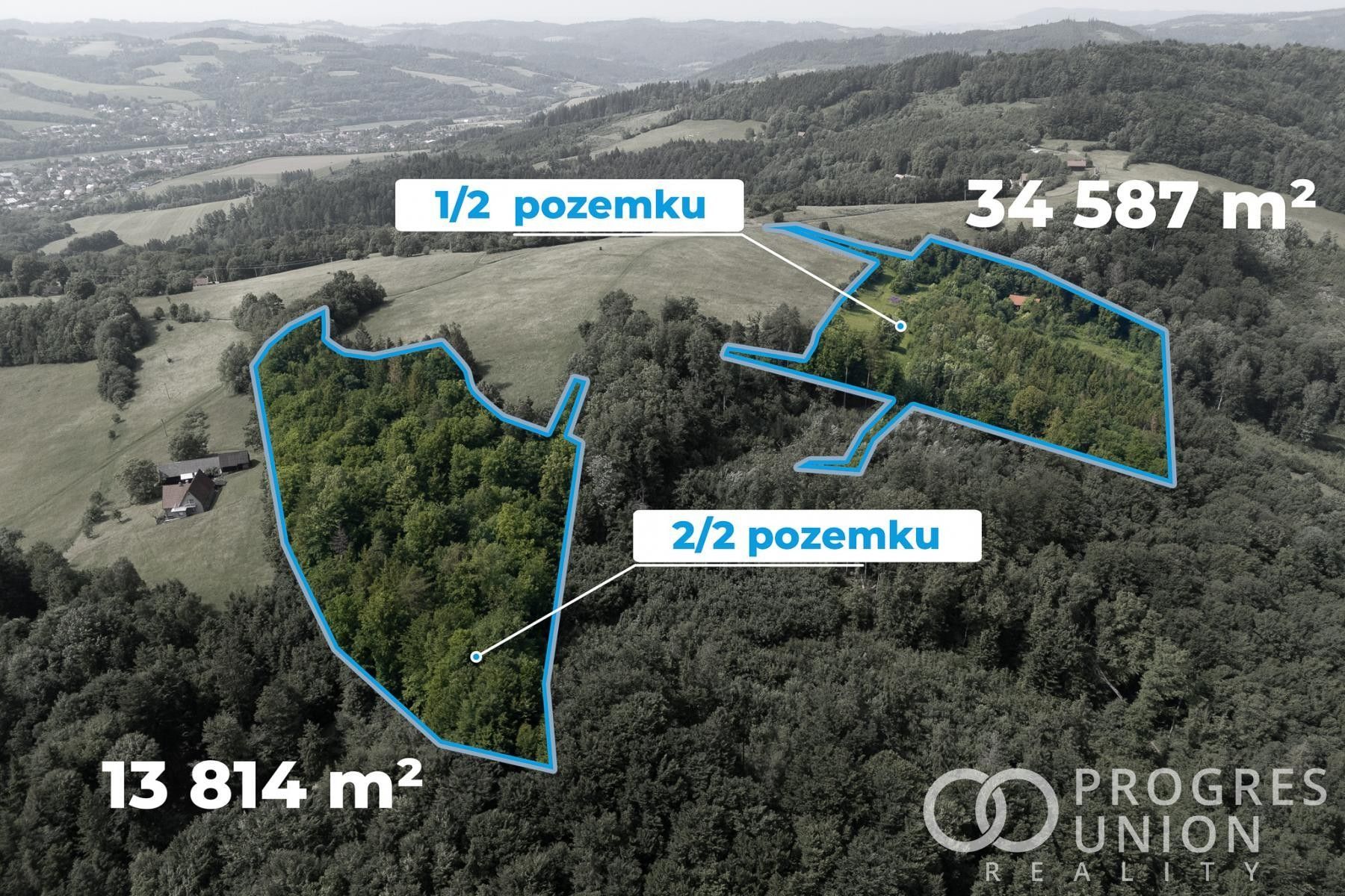 Pozemky pro bydlení, Jablůnka, 46 878 m²