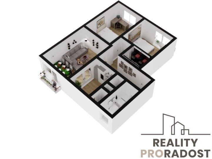Prodej byt 3+1 - Jesenice, 92 m²