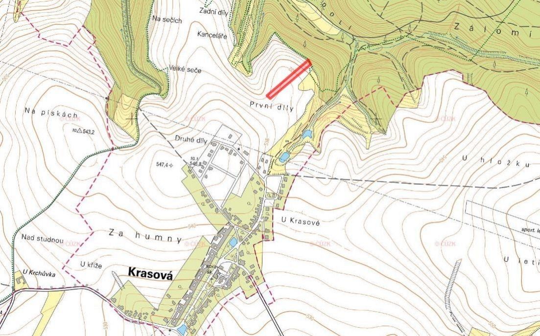 Prodej zemědělský pozemek - Krasová, 4 337 m²