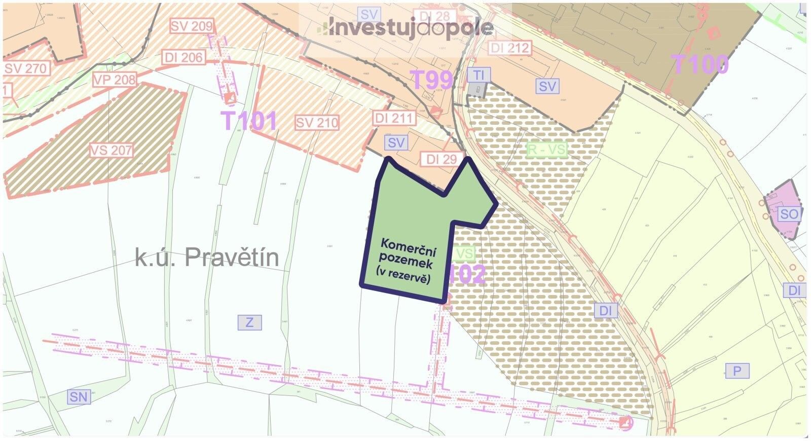 Prodej komerční pozemek - Pravětín, Vimperk, 12 700 m²