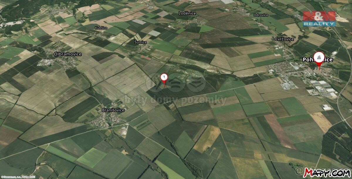 Zemědělské pozemky, Loděnice u Moravského Krumlova, 671 75, 41 373 m²