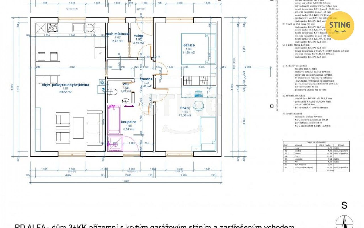 Prodej rodinný dům - Podolí, Mohelnice, 75 m²