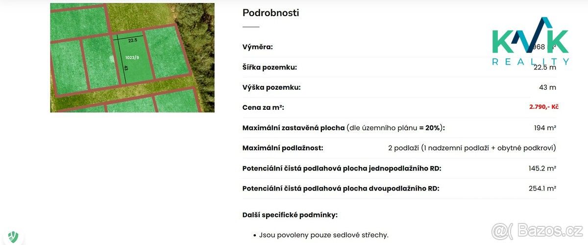 Prodej pozemek pro bydlení - Ostrov nad Ohří, 363 01, 968 m²