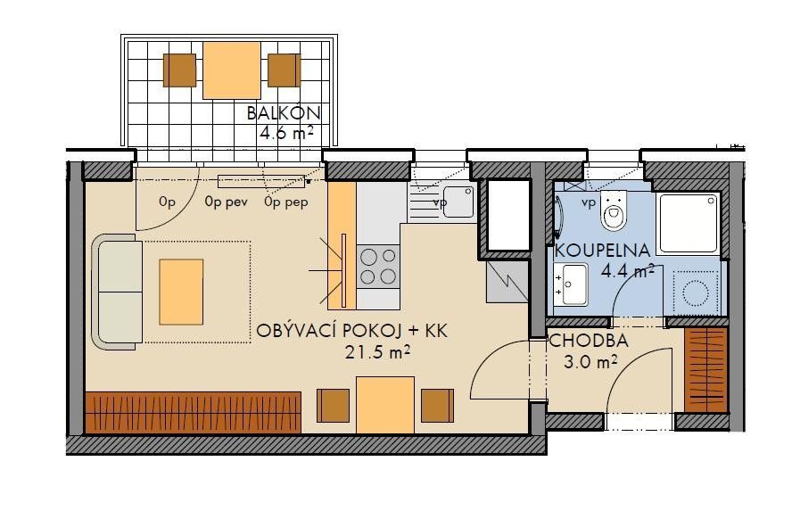 Prodej byt 1+kk - Praha, 190 00, 30 m²