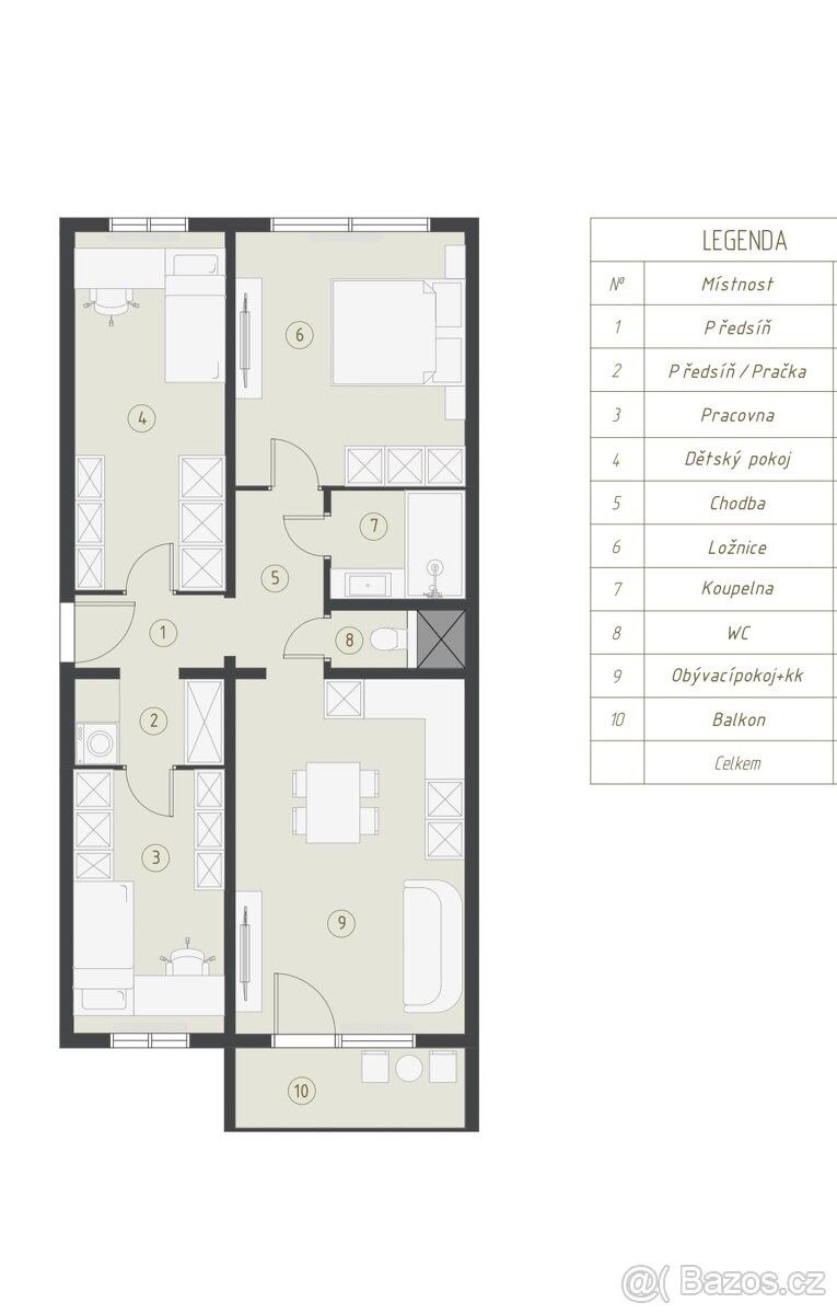Prodej byt 4+kk - Praha, 100 00, 66 m²