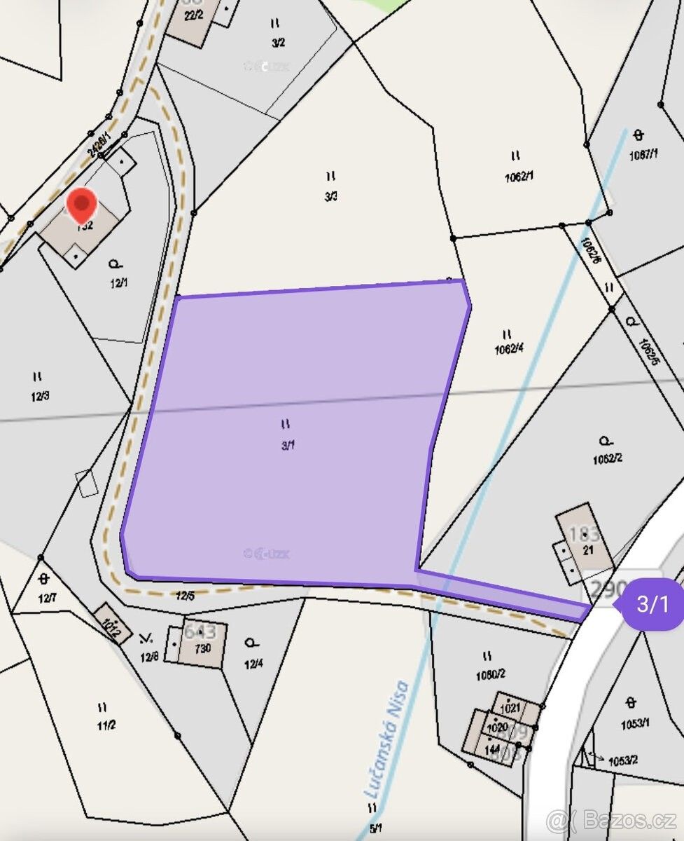 Prodej pozemek pro bydlení - Lučany nad Nisou, 468 71, 3 593 m²