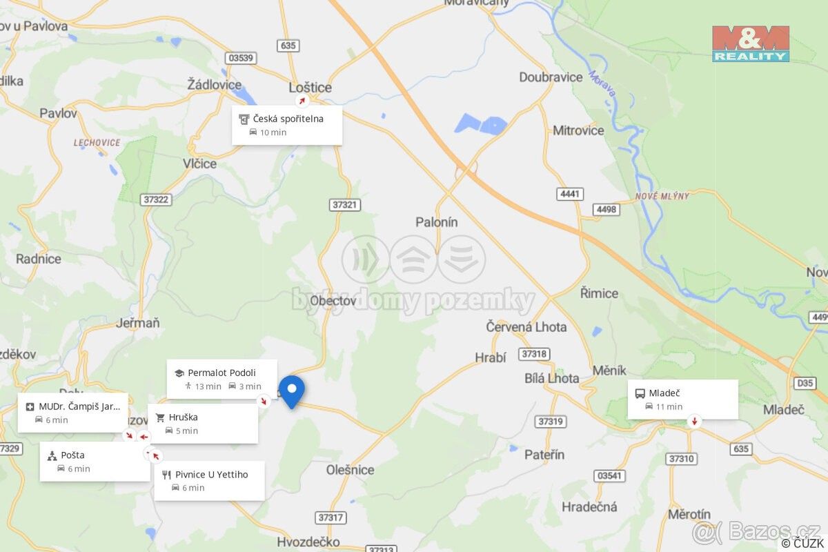 Pozemky pro bydlení, Bouzov, 783 25, 611 m²