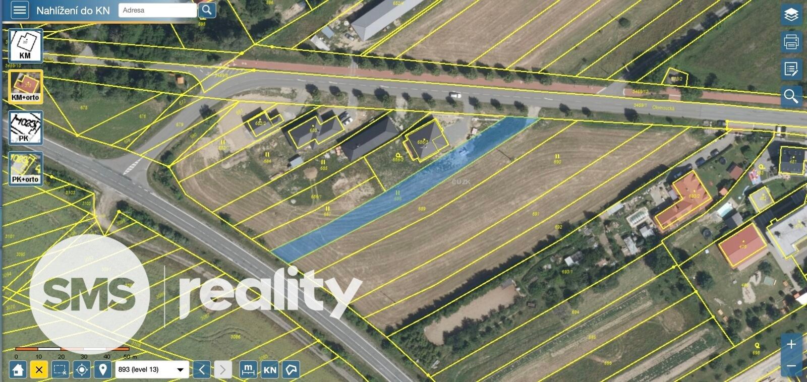 Pozemky pro bydlení, Velký Újezd, 1 094 m²