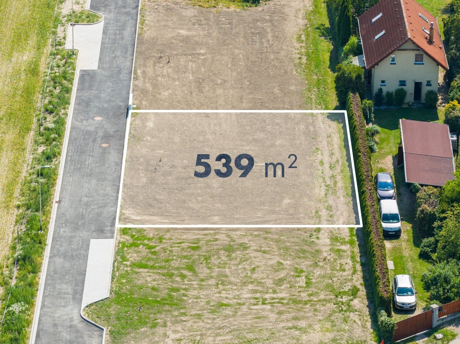 Pozemky pro bydlení, Komenského, Roudné, 539 m²