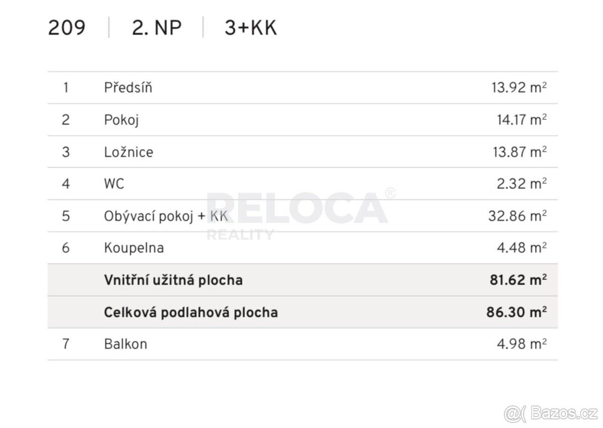 Prodej byt 3+kk - Praha, 190 00, 86 m²